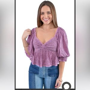 Brittany lavender combo top